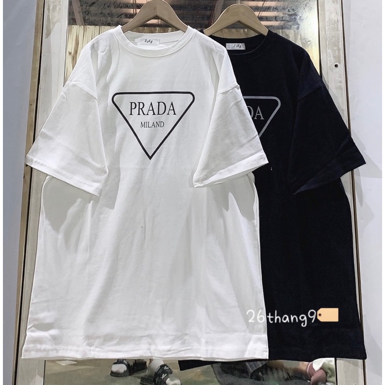 Áo thun chữ Prada - áo thun 3158 hàng Quảng Châu