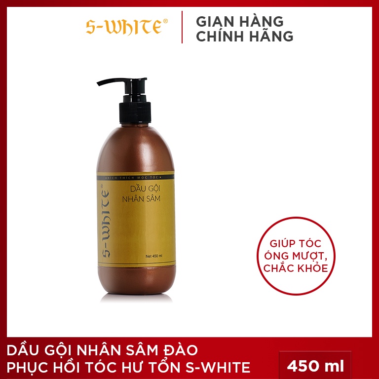 DẦU GỘI NHÂN SÂM ĐÀO SWHITE 450ML NSX 6/2020