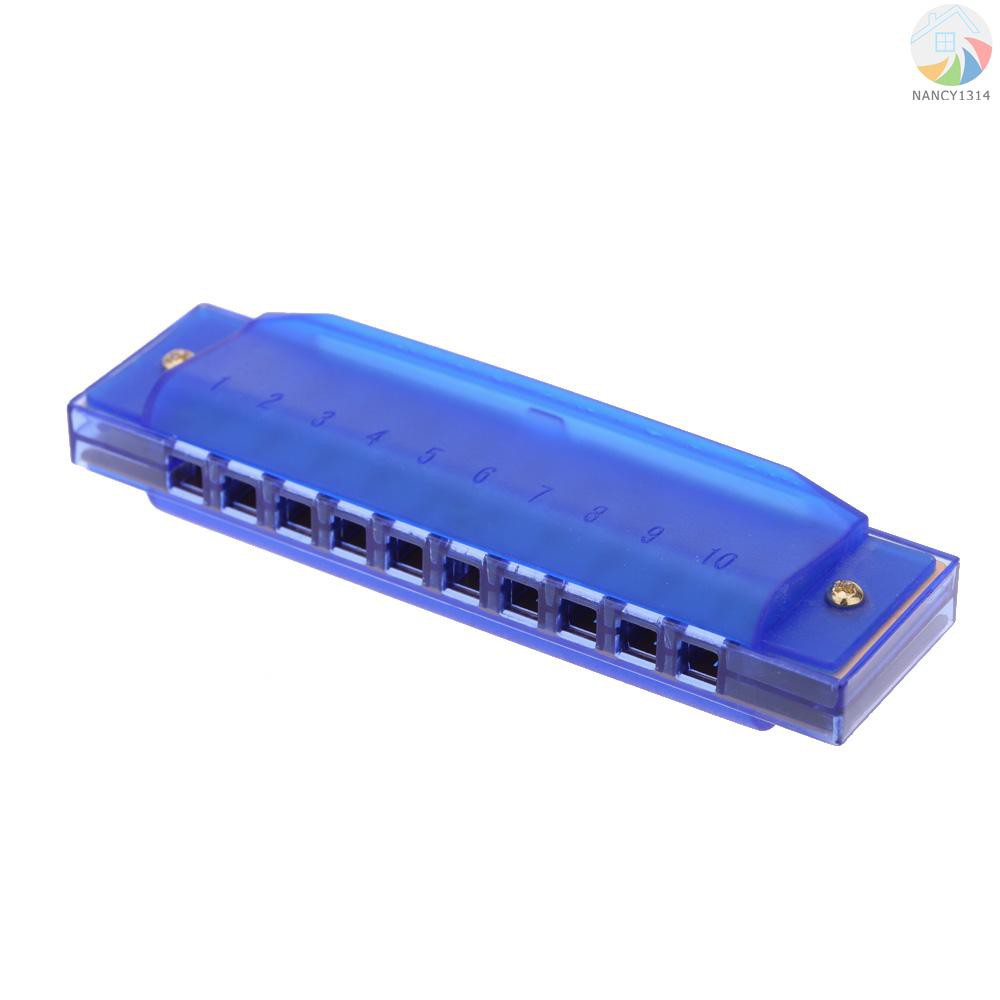 ♫Diatonic Harmonica 10 Holes Blues Harp Mouth Organ Key of C Reed Instrument with Case Kid Musical Toy