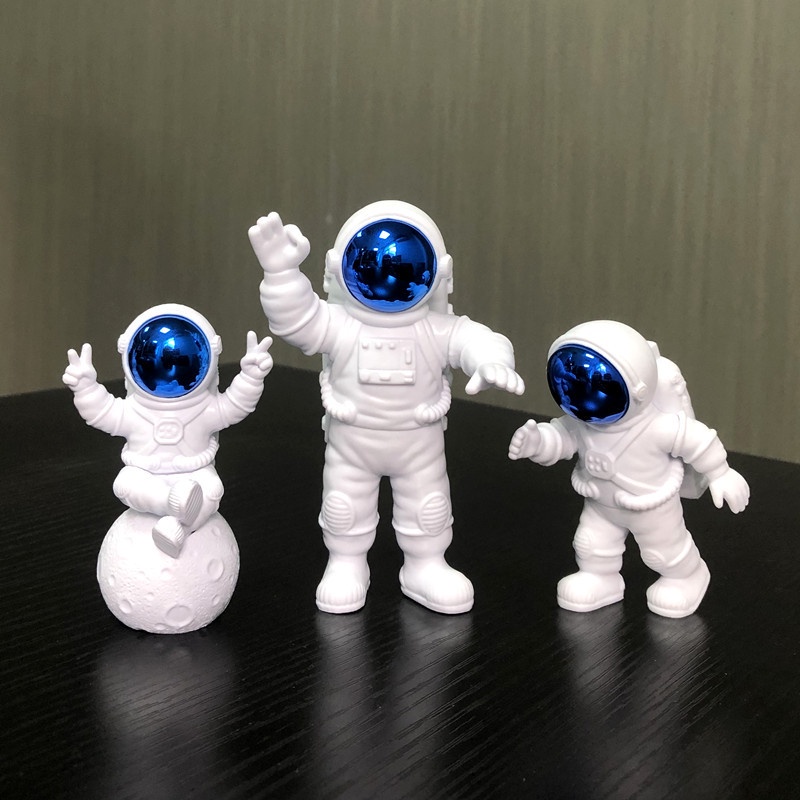 Bộ 3 Phi Hành Gia Cao Cấp Size Lớn- Mô hình 3D trang trí bàn làm việc, trưng bày nhà cửa