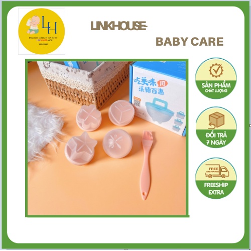 Khuôn Dụng Cụ Làm Bánh, Khuôn Hấp Bánh, Hấp Trứng, Hấp Plan Kèm Chổi Quét Dầu Cho Bé