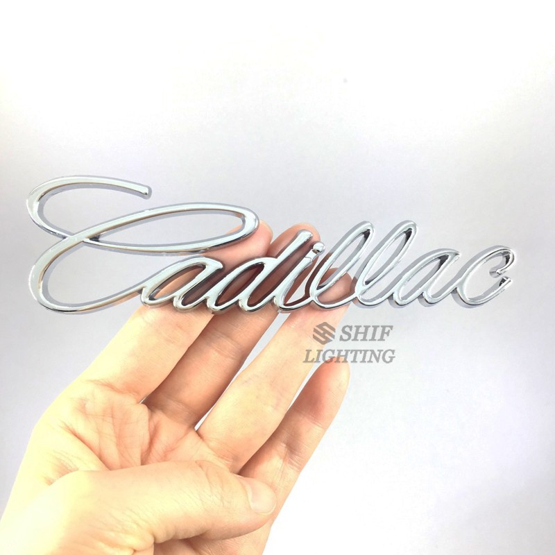 Logo 3D bằng kim loại dán xe hơi Cadillac