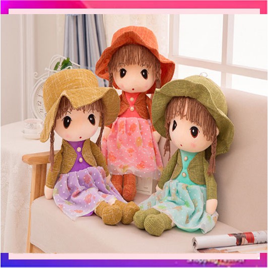 Búp Bê Chibi Nhồi Bông Cao Cấp 45cm - Màu Xanh