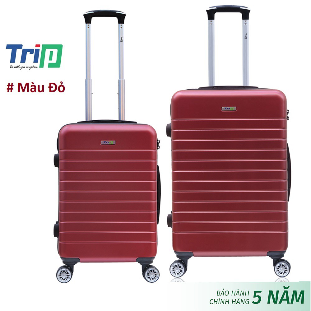 Bộ 2 Vali nhựa TRIP PC911 Size 20 + 24inch bảo hành 5 năm, 1 đổi 1 năm đầu tiên