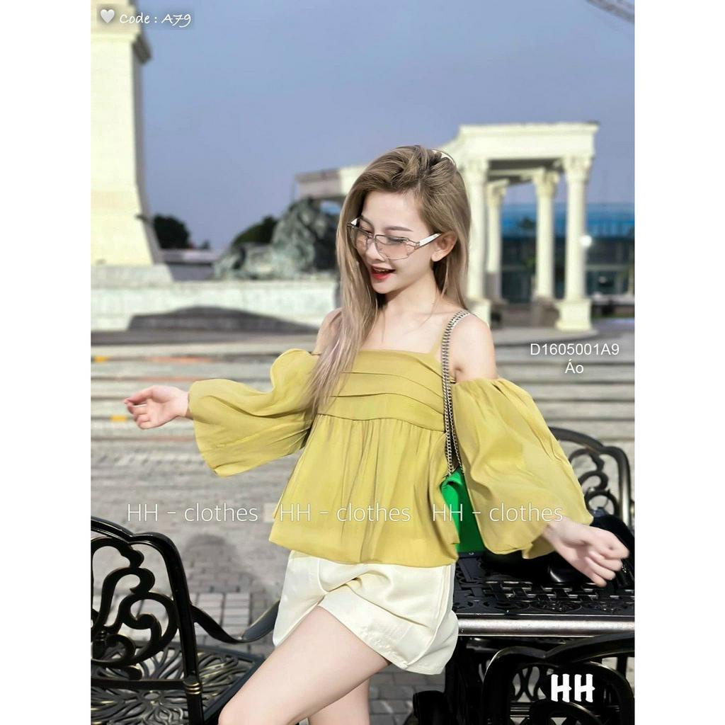 Áo trễ vai tay bồng 2 dây