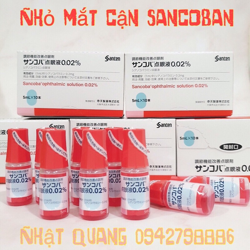 Nhỏ mắt cận sancoban 5ml nhật bản