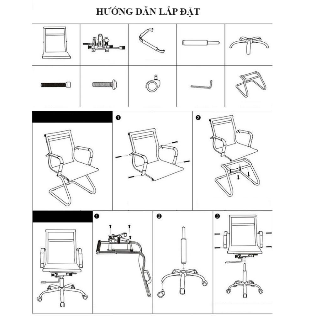 Ghế Xoay văn phòng đệm da GX207-208, Ghế văn phòng Stahouse Official Chair HN