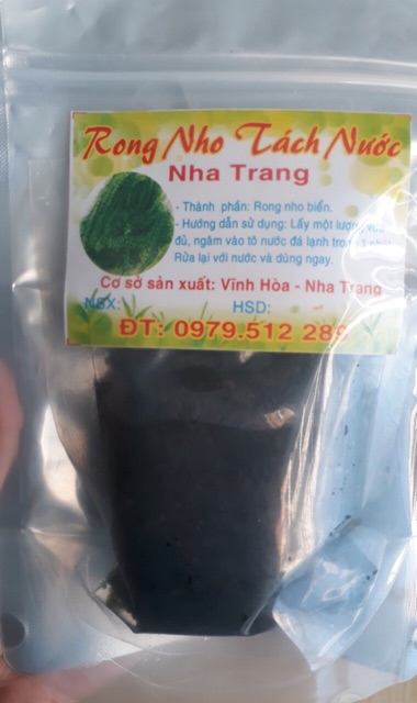 1 ký rong nho tách nước nở gấp 3 lần rong nho tươi