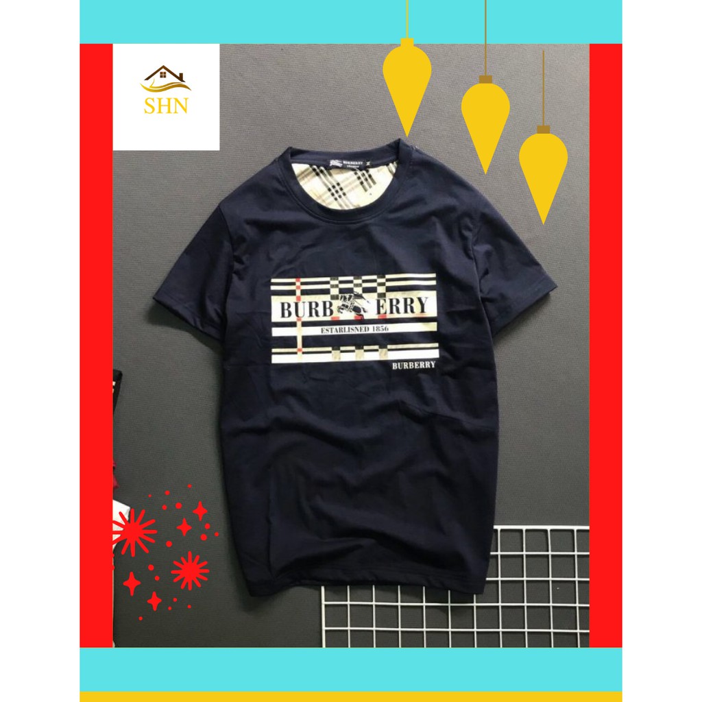 ÁO THUN NAM BURBERRY CỔ TRÒN - COTTON 100%