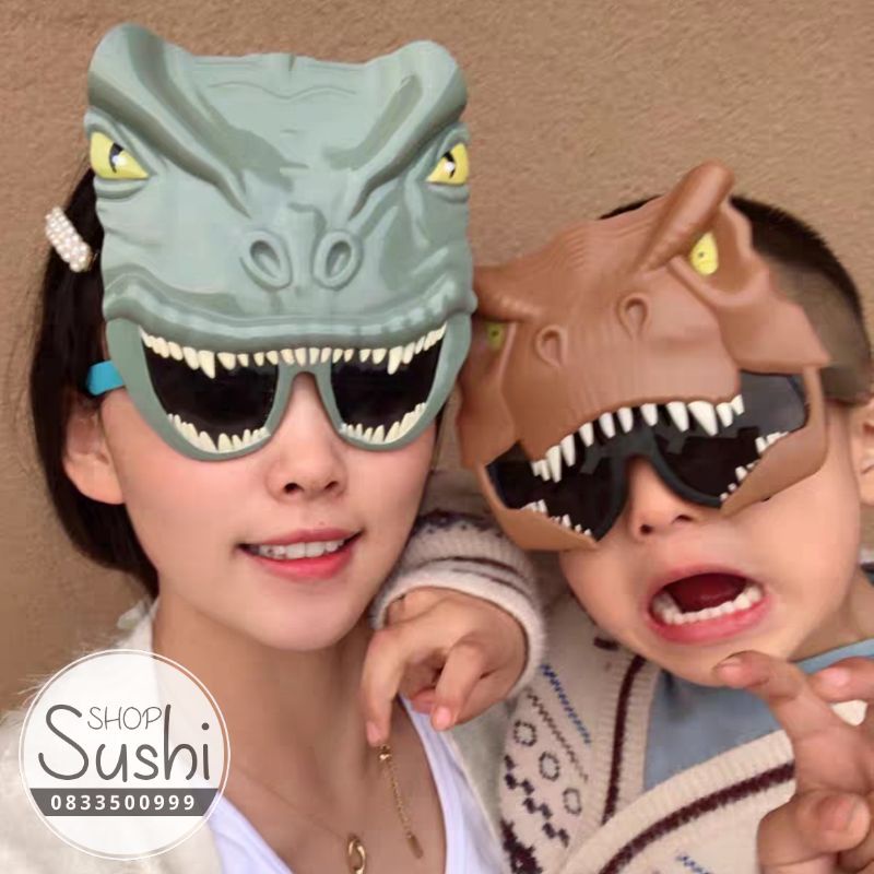 (FreeShip) Mặt nạ trẻ em kèm kính hình khủng long