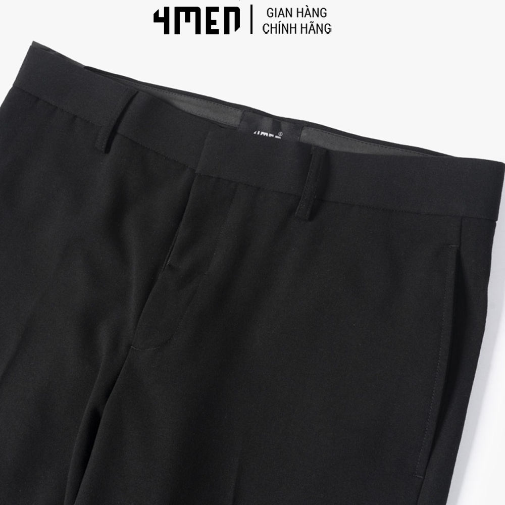 Quần Tây Nam Slimfit Basic Pocket 4MEN QT043 Trơn màu basic dễ mix đồ, form đứng tôn dáng, vải sợi tổng hợp thoáng mát