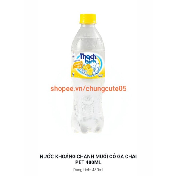 Nước khoáng ngọt có ga Thạch Bích  lốc 6 chai