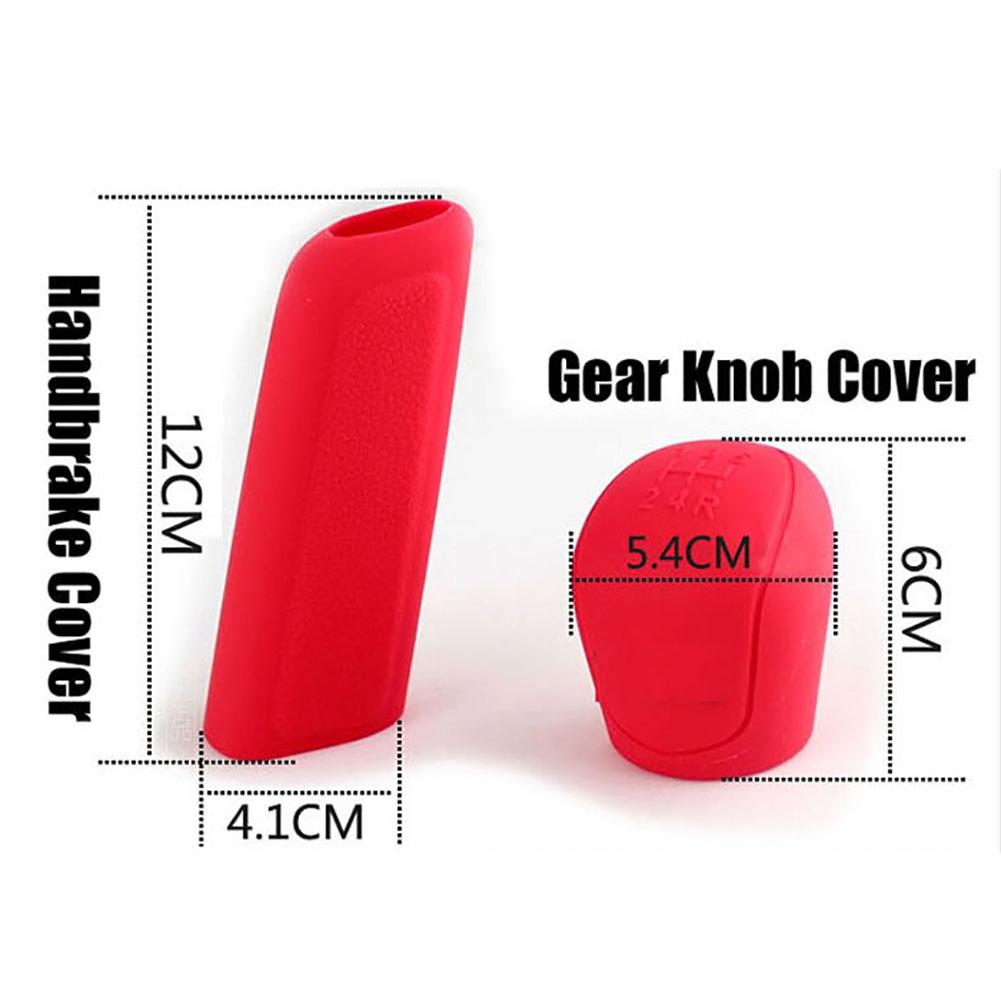 2 cái Đa năng Hướng dẫn sử dụng Xe hơi Silicone Bánh răng Đầu Shift Núm Núm đậy Thay đổi Vòng cổ