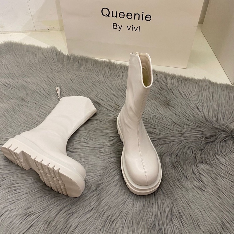 THE2001STORE | Giày boot nữ style Hàn Quốc có kéo khoá