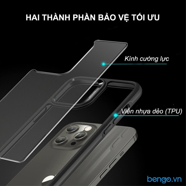 Ốp lưng iP 12/12 Pro/12 Pro Max ESR Echo Tempered Glass Hard Case