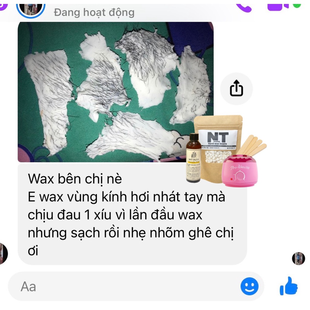 500gr sáp wax lông cao cấp nhập khẩu hard wax beans , tẩy lông nách, tay, chân, bikini,râu,...