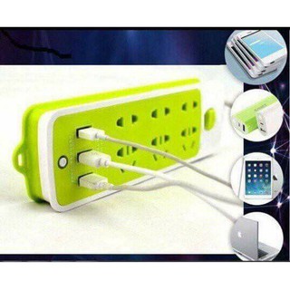 Ổ CẮM ĐIỆN THÔNG MINH - CHỐNG GIẬT - 6 CỔNG -3 CỔNG USB