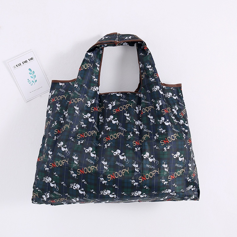 Túi Mua Sắm Gấp Gọn Thân Thiện Với Môi Trường In Hình Hoạt Hình 210D