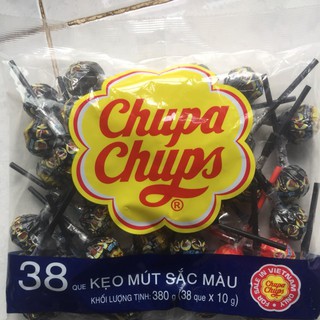Kẹo mút Chupa Chups hoa quả hỗn hợp và đen