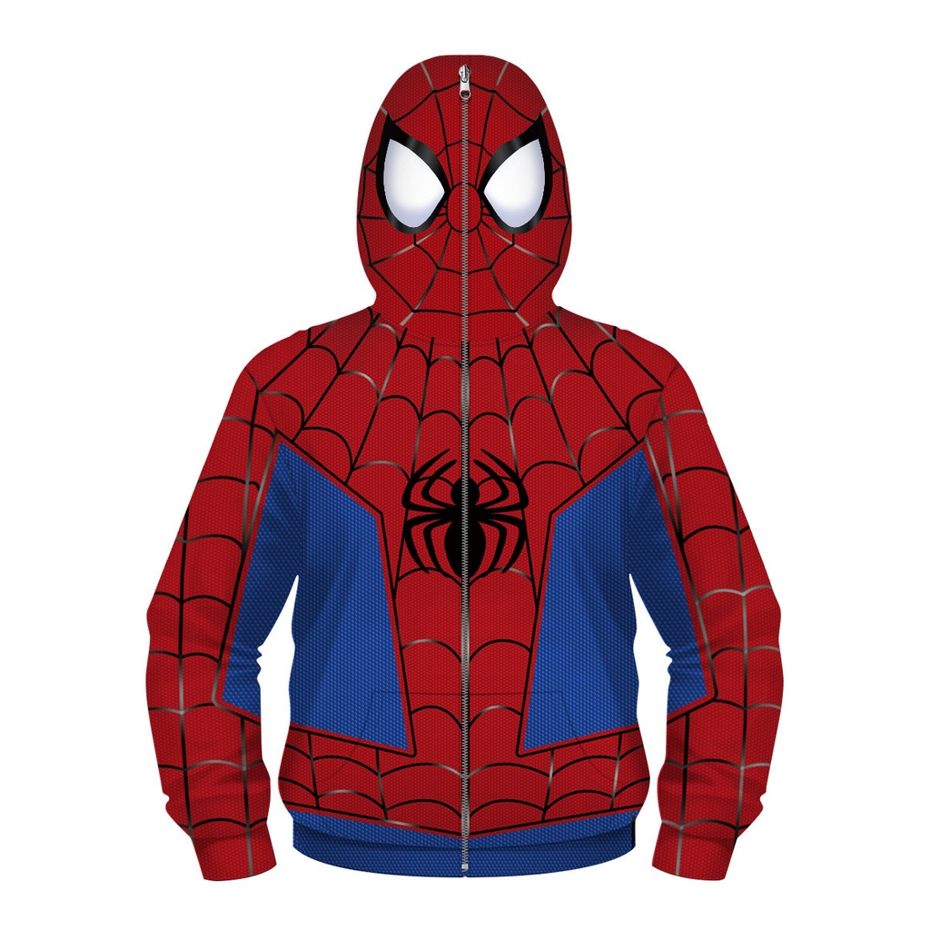 Áo hoodie dài tay in hình Spiderman Iron Man Optimus Prime cho bé