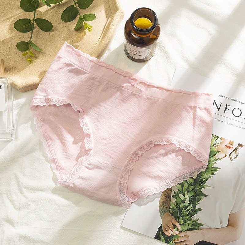 Quần lót cotton kháng khuẩn Midori dệt kim chống hằn viền thấm hút tốt 3DA