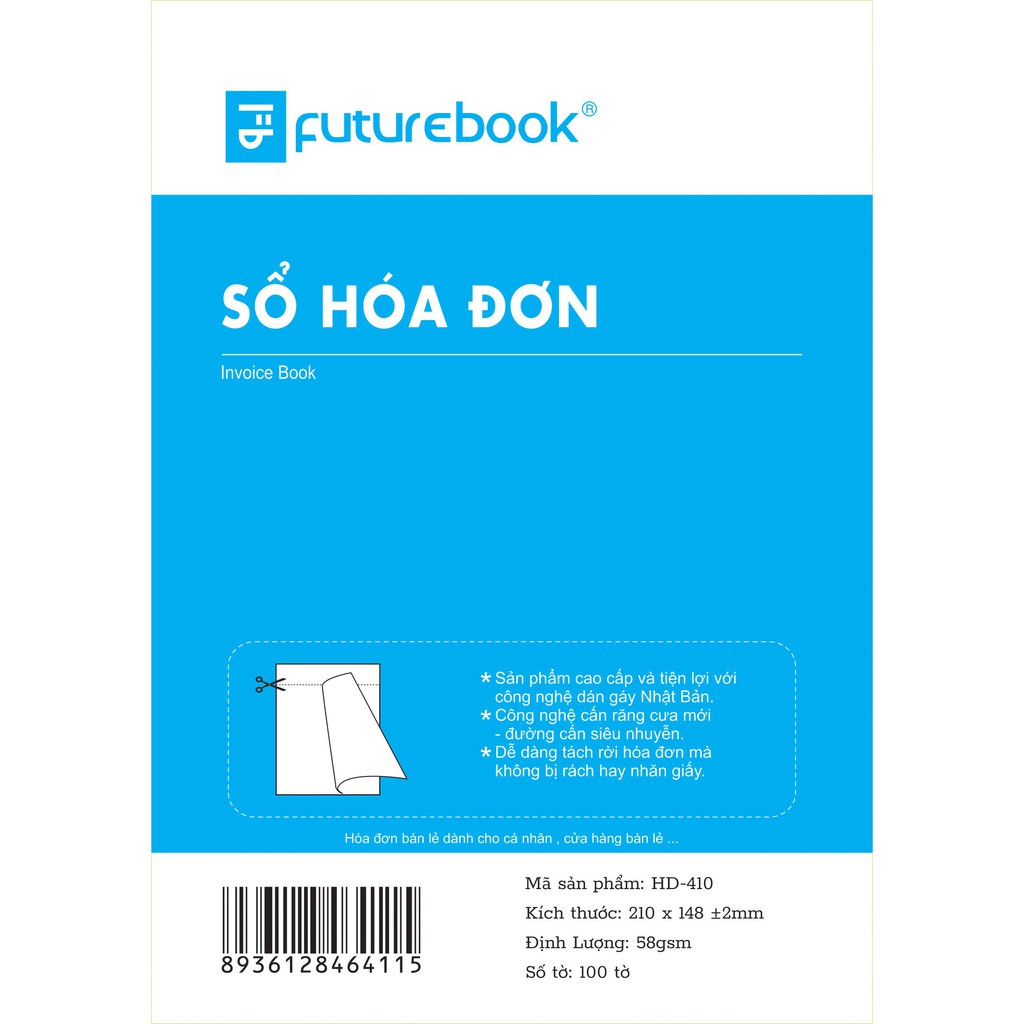 Sổ Hóa Đơn Bán Lẻ Cao Cấp Futurebook - Hóa Đơn 1 Liên - Hóa Đơn 2 Liên - Loại Dày Tốt