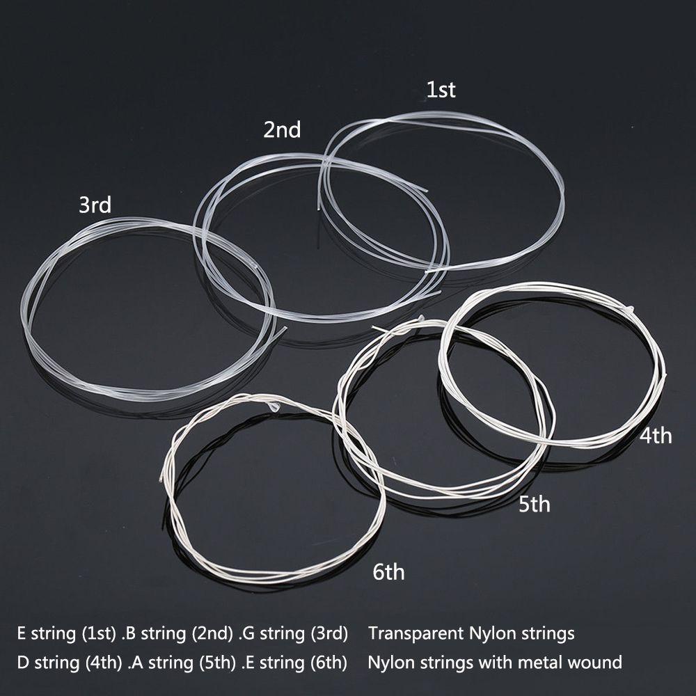 GOGOUP Set 6 Dây Đàn Guitar Bằng Nylon