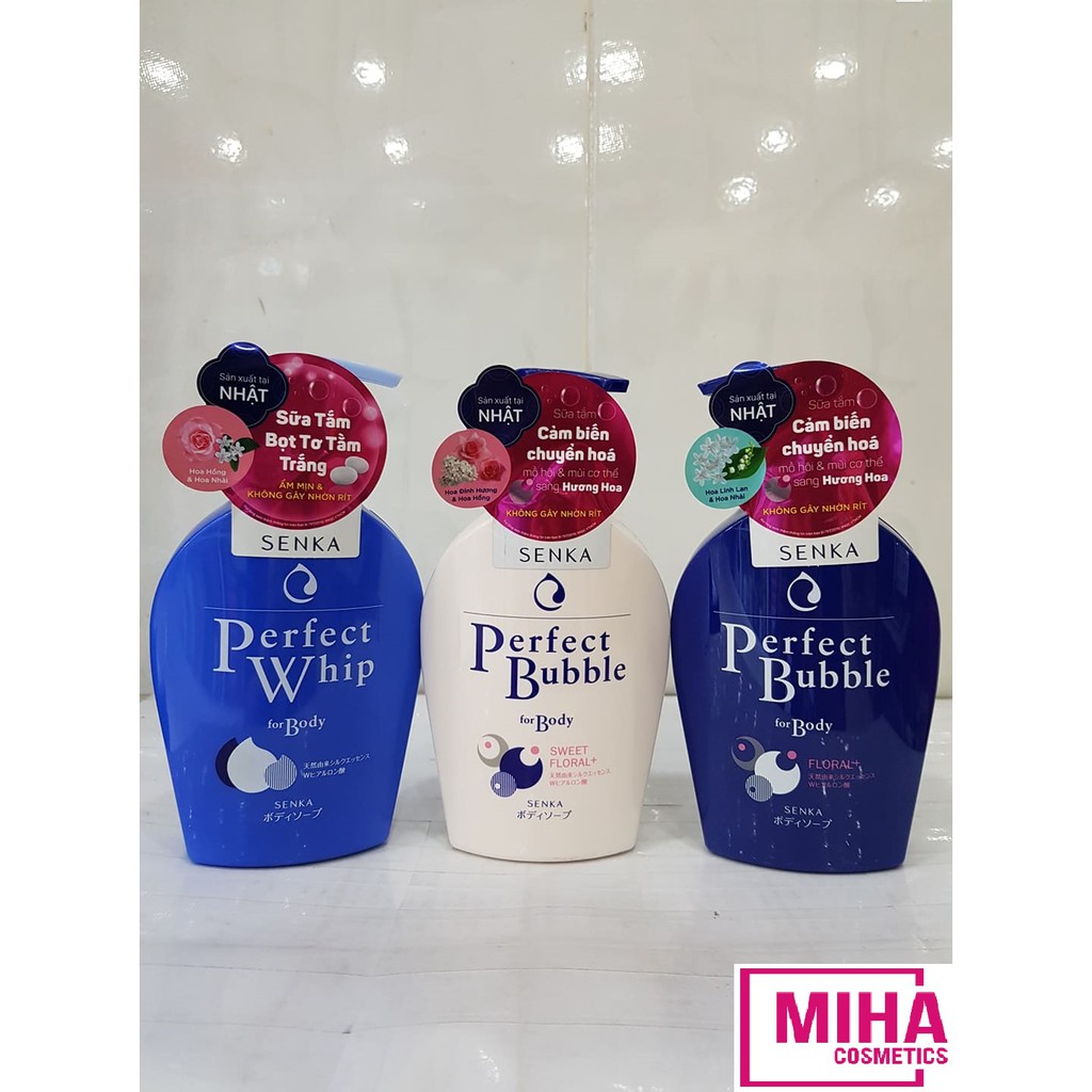 Sữa Tắm Dưỡng Ẩm Trắng Da SENKA Perfect Whip 500ml Nhật Bản