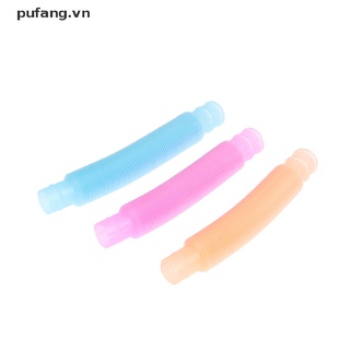 5Pcs Sensory Luminous Pop Tube Fidget Toy Bellows Stress ADHD Autism Anxiety .
