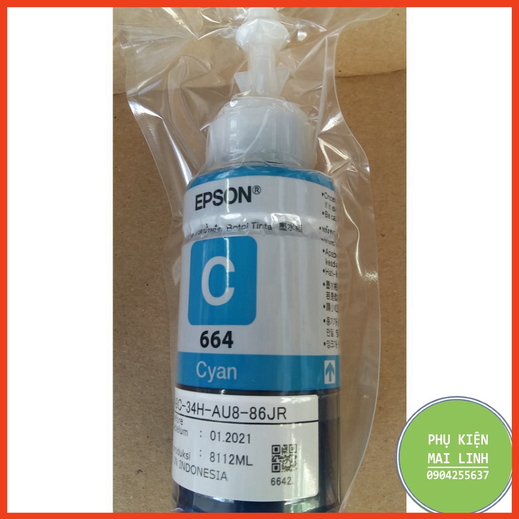 ☘️ Mực in E.p,son T664 L300 / L310 / L350 / L360 / L1300 / L100 / L120 / L200 / L210 / L565 ..Mực 664 nhập khẩu