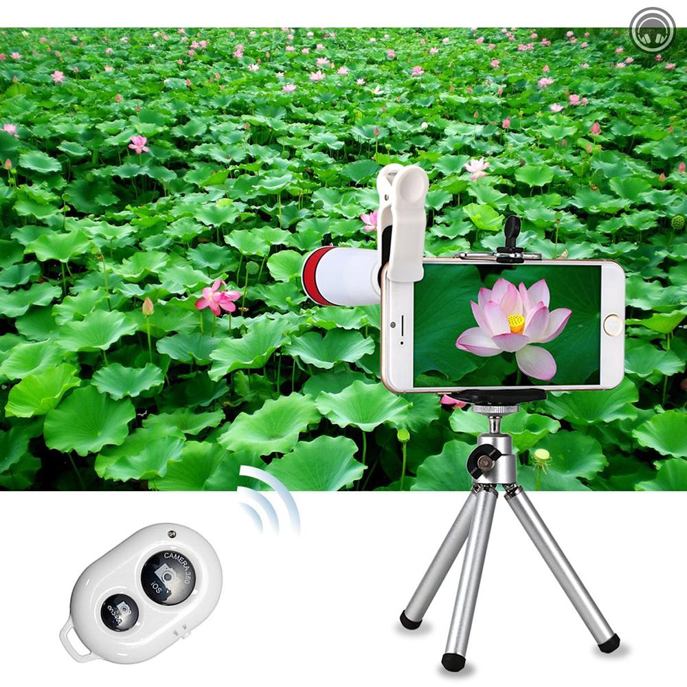 Bộ 10 Ống Kính Gắn Điện Thoại Zoom 8x Có Thể Tháo Rời