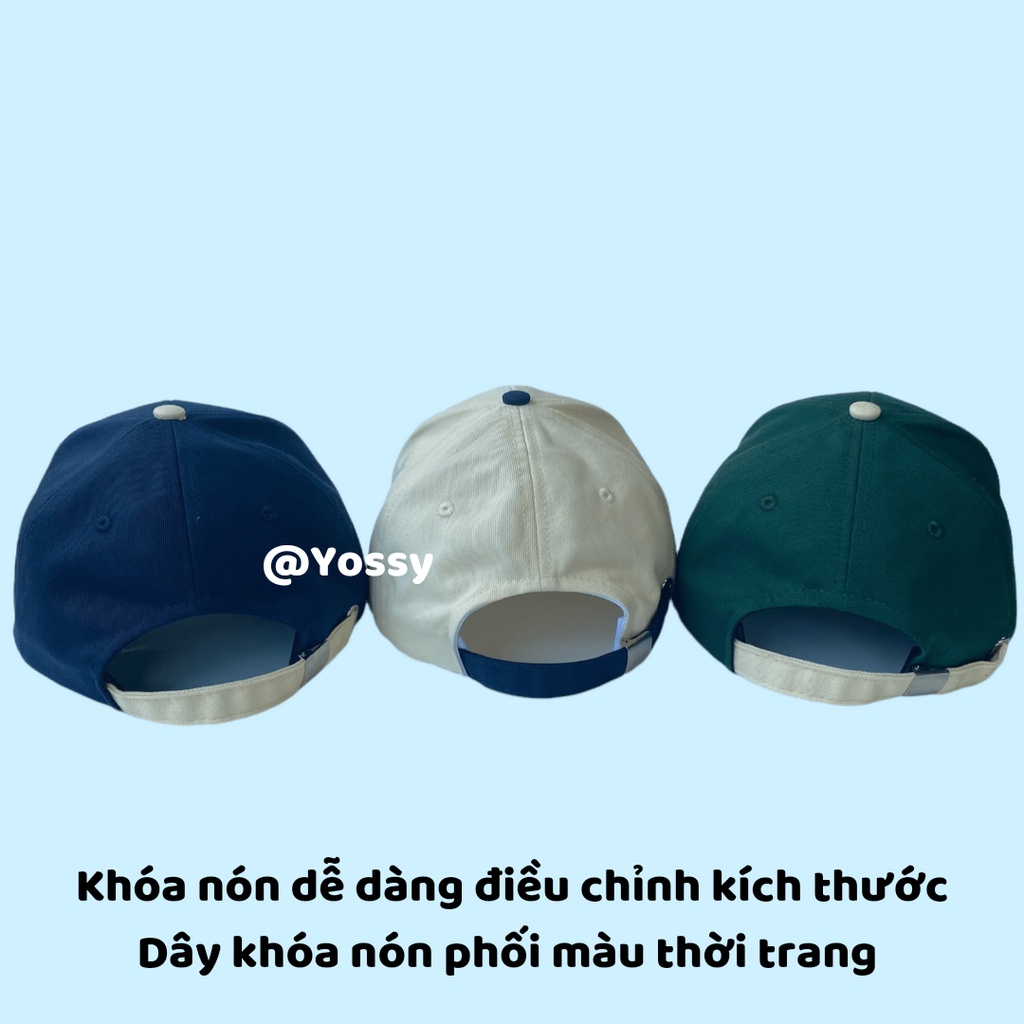 Mũ lưỡi trai Nam Nữ Basic Màu Phối Thời Trang Form Cứng Vải Kaki Cao Cấp - Nón kết unisex phong cách Hàn Quốc