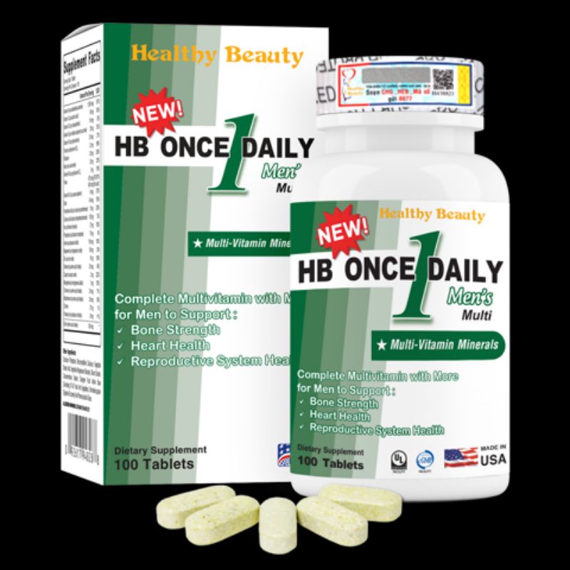 HB ONCE DAILY MEN’S MULTI - BỔ SUNG VITAMIN TỔNG HỢP MỖI NGÀY CHO NAM GIỚI