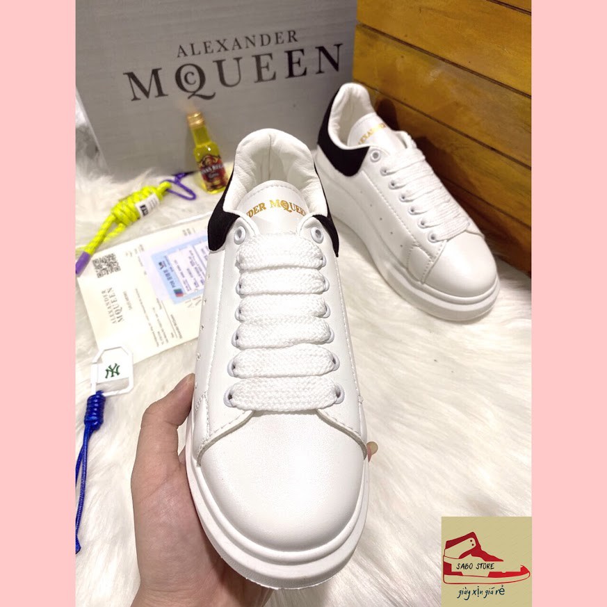 Giày thể thao MC Queen gót nhung đen ⚡️𝐅𝐑𝐄𝐄 𝐒𝐇𝐈𝐏⚡️, Giày sneaker MCQ bản dây to cao cấp tặng  full box bill