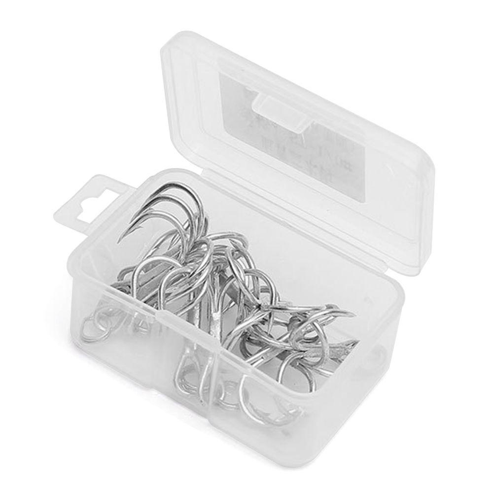 MYRONGVN Móc Câu Cá Ba Lưỡi Bằng Thép Cacbon Chất Lượng Cao