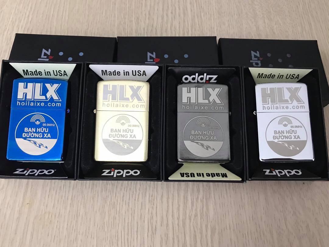 Vỏ Bật Lửa Zippo USA Khắc Logo Hội Nhóm Bạn Hưu Đường Xa Theo Yêu Cầu