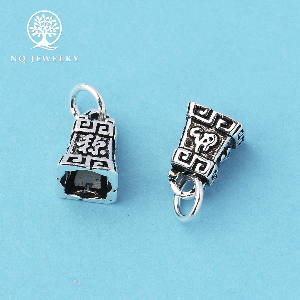 Charm bạc mặt dây chuyền hình chuông - NQ Jewelry