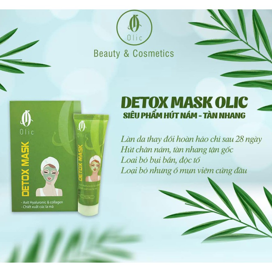 [XẢ LỖ TẶNG QUÀ] Mặt nạ thải độc chì hoạt tính olic, Mask thải độc da olic