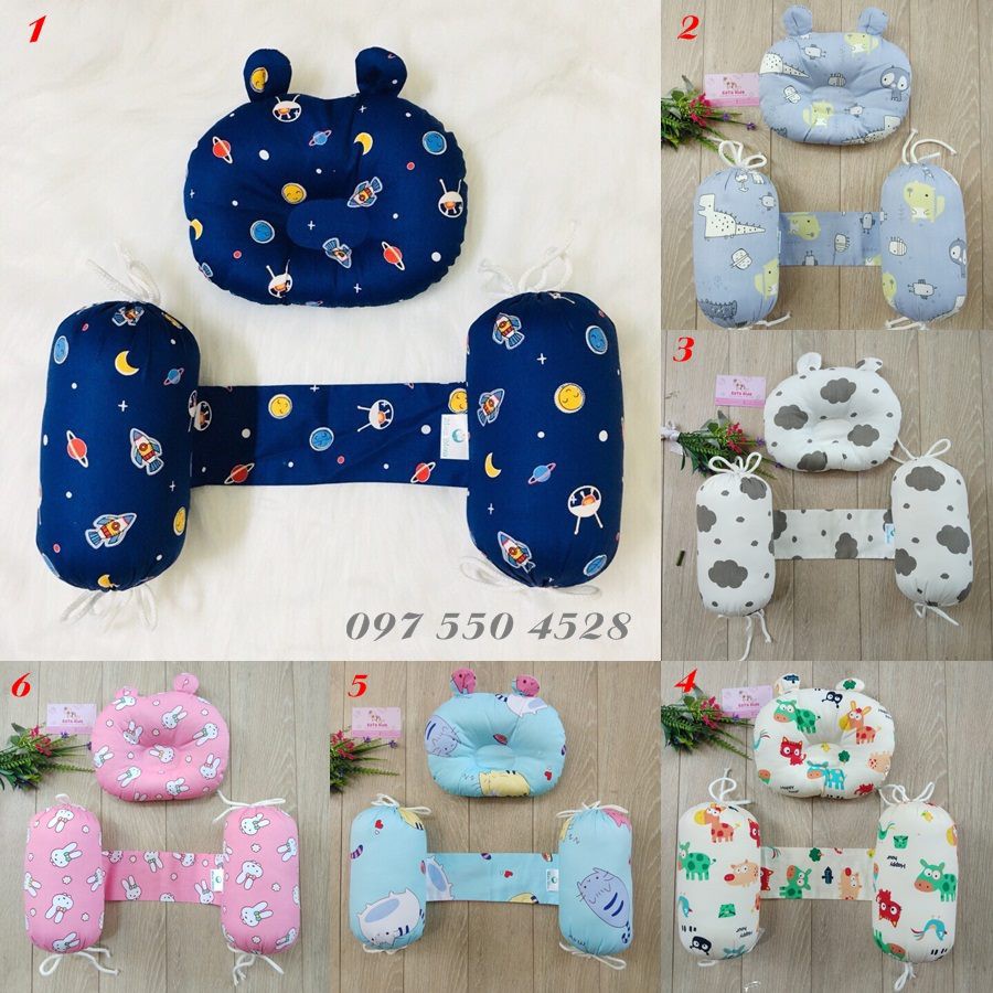 Bộ gối chặn bông MonMon