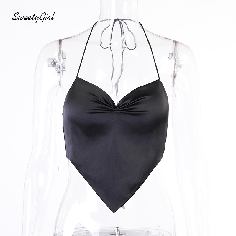  Áo Tank Top Cổ Chữ V Hở Lưng Màu Trơn Thời Trang Quyến Rũ Cho Nữ | BigBuy360 - bigbuy360.vn