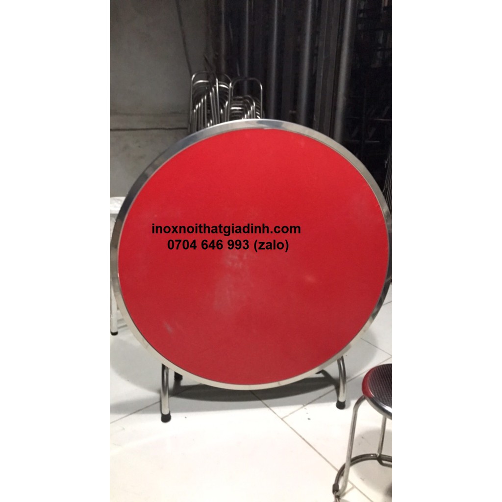 -Bàn tròn inox 1m2