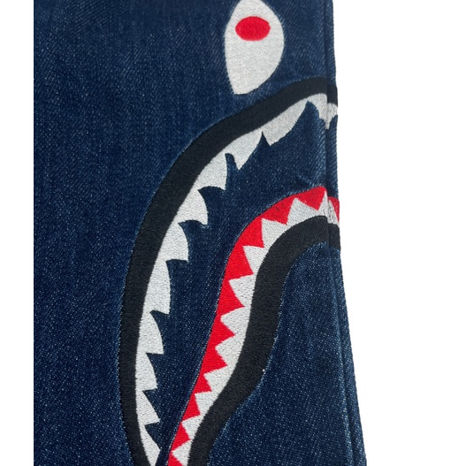 BAPE Quần Dài Bọn trẻ cá mập Họa Tiết Rằn Ri Phong Cách Mới Cho Nam Và Nữ