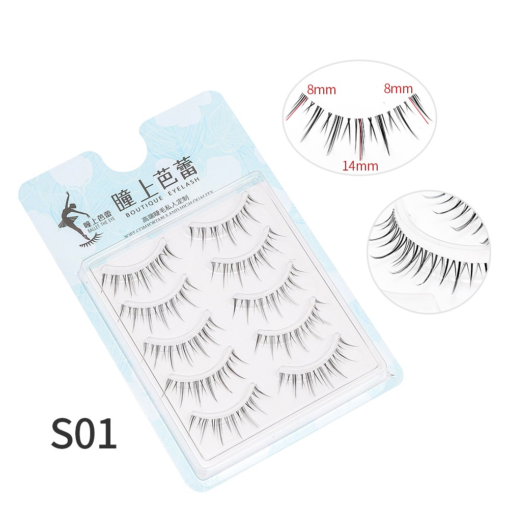 Set 5 cặp lông mi giả 3d LIARTY cong dày tự nhiên