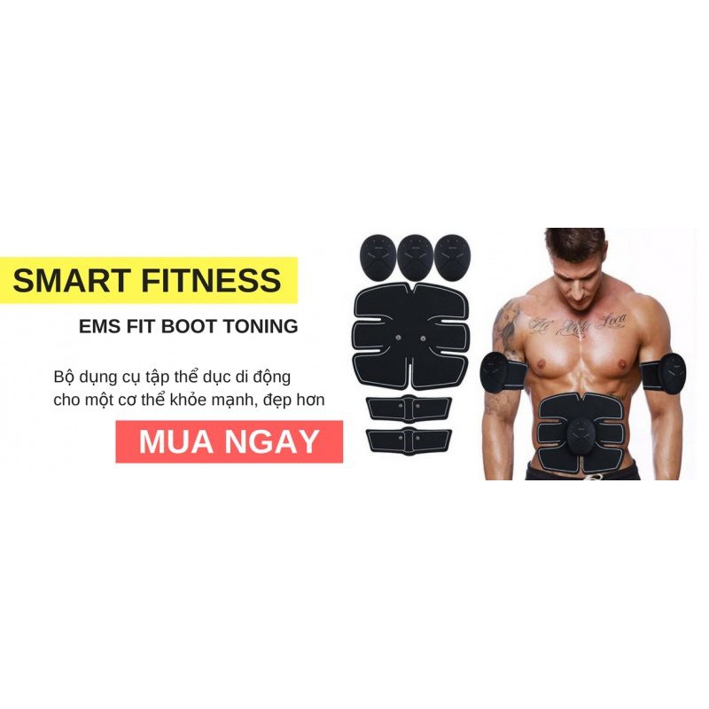 Bộ máy massage tập cơ bụng và bắp tay EMS Smart Fitness