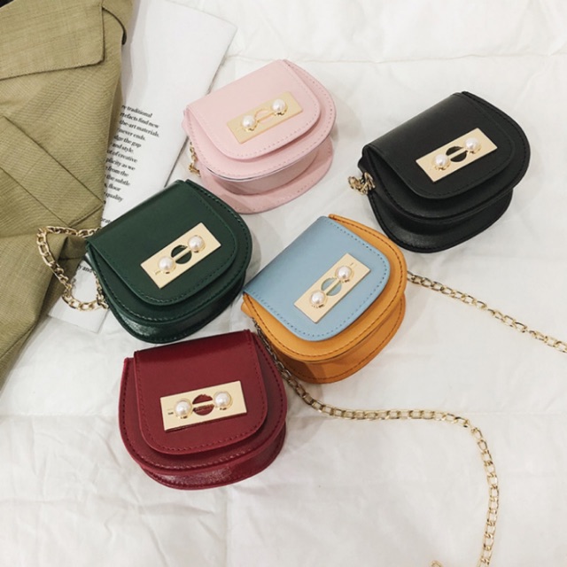 Túi mini nữ đeo chéo Khuy Cườm 2020 RENO