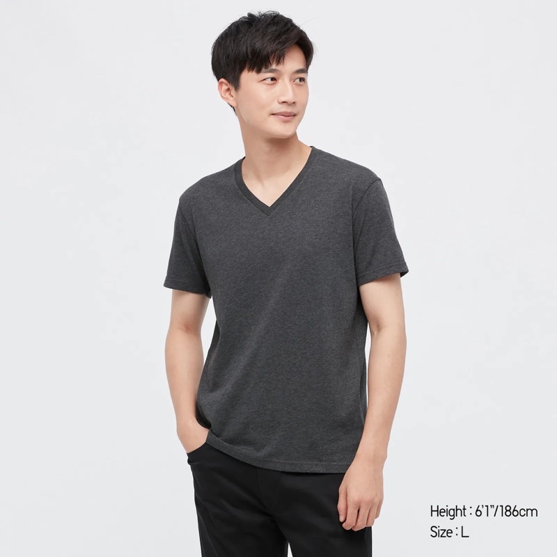 Áo cotton nam UNIQLO Color T shirt- cổ V