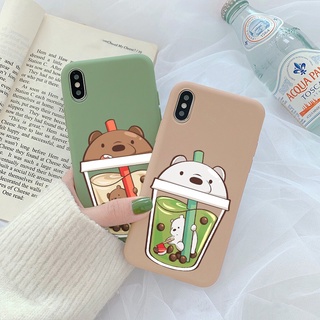 Ốp lưng ly gấu cute xỉu cho nhiều dòng máy của iphone/samsung/oppo/xiaomi/vivo/realme/huawei