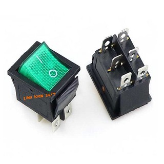 2 Công Tắc Bập Bênh 6 Chân Có Đèn