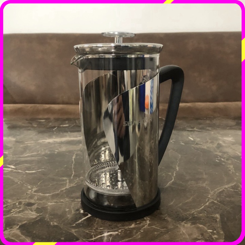 Bình pha cà phê kiểu Pháp French Press nhãn hiệu Shardor FP515S - Dung tích: 1000ml - HÀNG N