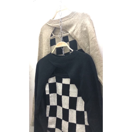 SET ÁO HAI DÂY KẺ CARO KÈM ÁO LEN CHOÀNG | BigBuy360 - bigbuy360.vn